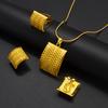 Anniyo African Necklace Earrings Ring Jewelry Sets Gold Color Ethiopian Eritrean Engagement Ornament #159216