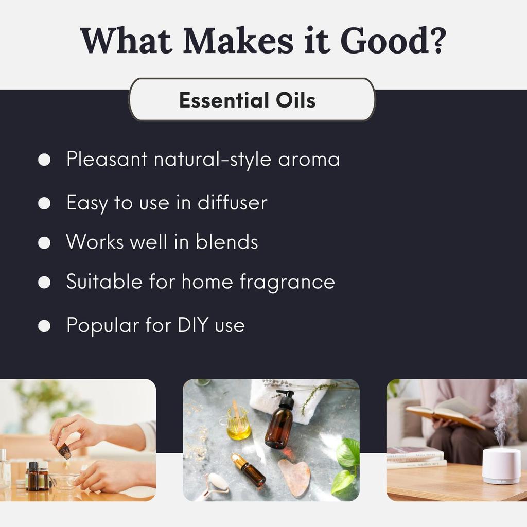 Ananta 6er-Pack ätherische Öle 10 ml – Rosmarin, Lavendel, Zitronengras, Teebaum, Jasmin & Rose | Aromaöle für Diffusor, Raumduft & DIY
