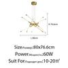Modern Minimalist Living Room Pendant Lamp Creative Restaurant Bar Chandelier Luxury Bedroom Study Lights Combination Luminaire