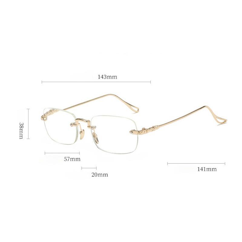 Pochromic Anti Radiation Glasses For Women Men Rimless Eyeglass Transition No Frame Eyeglass Shade Computer Eyewear Frameless