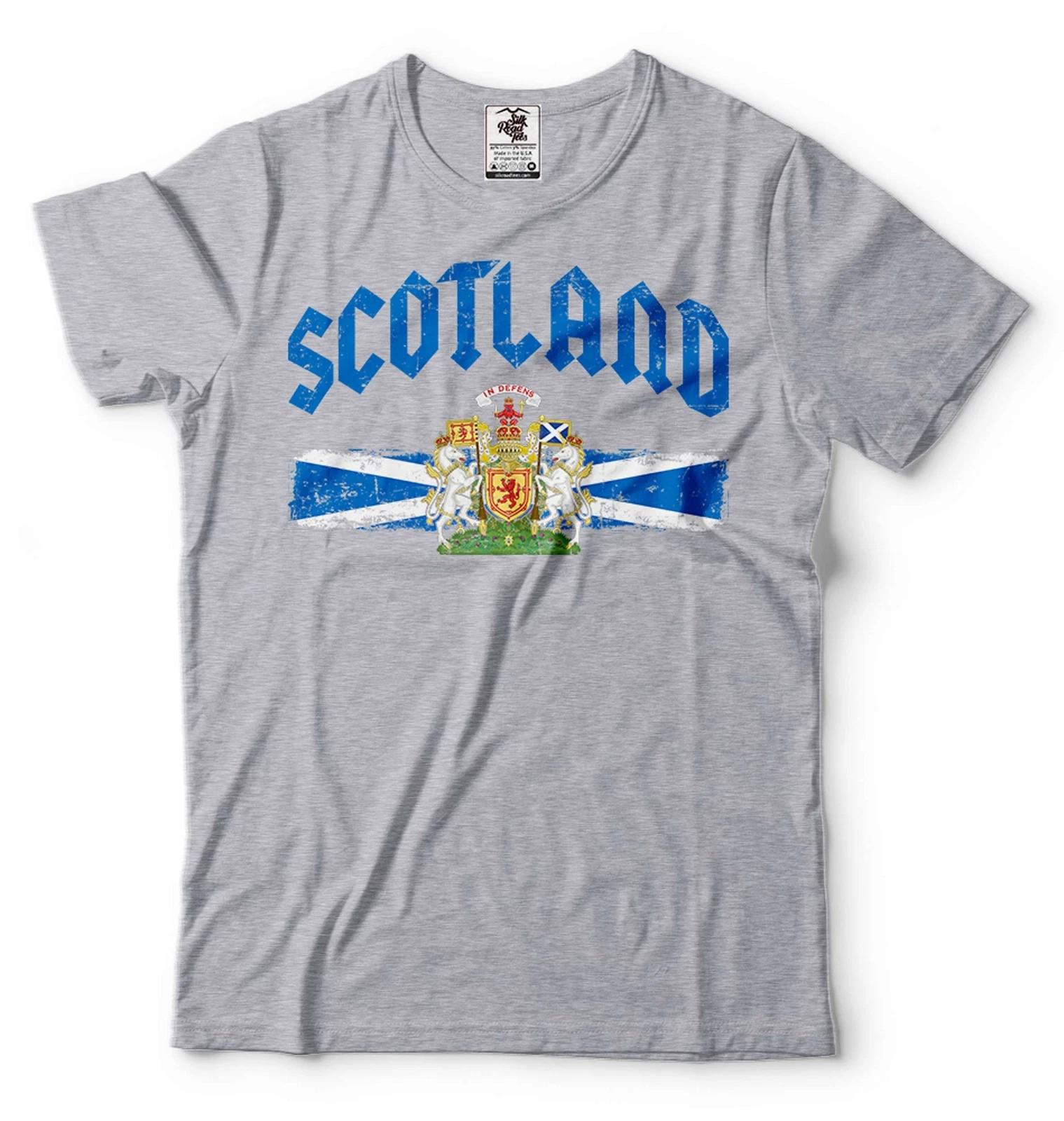 Scotland Unisex Shirt Scotland Patriotic Country Flag Shirt Scotland Text Tee L