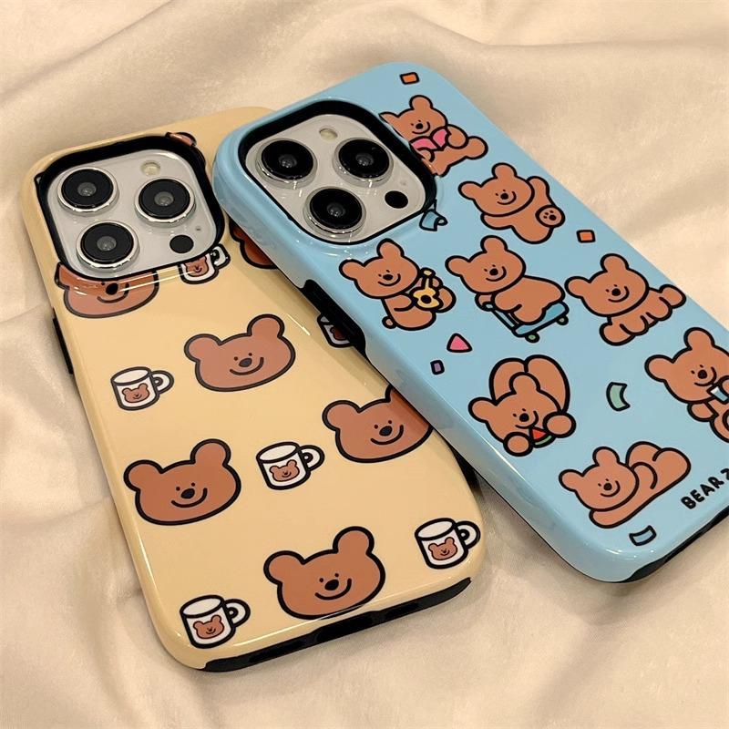 Applicable to Apple 11/11 2-in-1 mobile phone case iPhone11ProMax new 11Pro cartoon cute bear