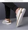 2025 Summer Slip-On Plus Size White Loafers: Non-Slip Soft Sole Casual Shoes for Middle-Aged Men