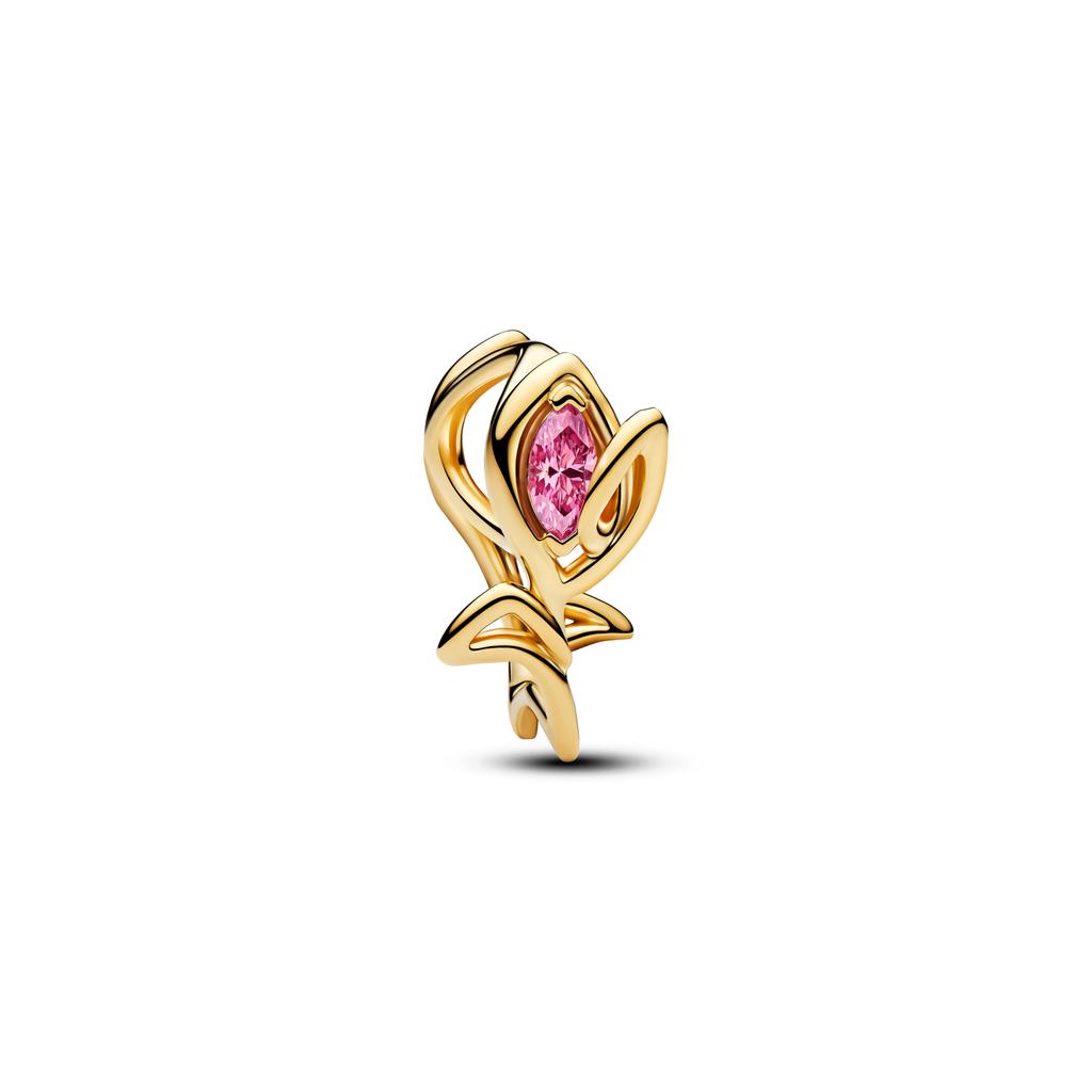 925 Silver Charm Four Leaf Clover Tulip Flower Pendant Bead Earrings Necklace fit Birthday Set Jewelry Gifts