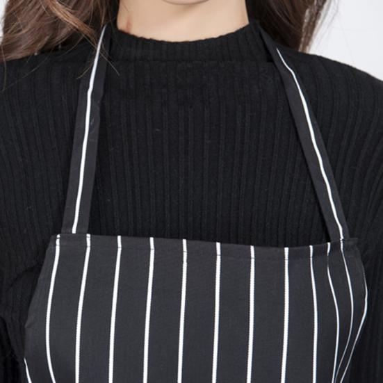 Stripe Kitchen Apron Oil-proof Polyester Gardening Chef Cooking Apron for Cleaning