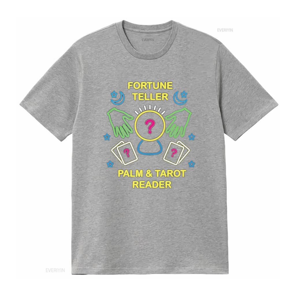 Unisexs Fortune Teller T Shirt Psychic Palm And Tarot Reader Witchy Clothes Gothic Xs 4xl Vintage Designer Clothes