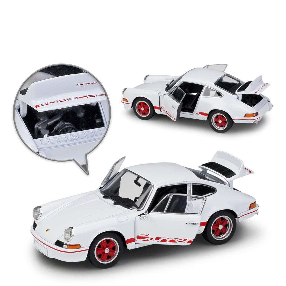 WELLY 1/24 Porsche 911 CARRERA RS 2.7 Alloy Scale Car Model Diecast Metal Static Collection Children Toy Car Vehicles Gift