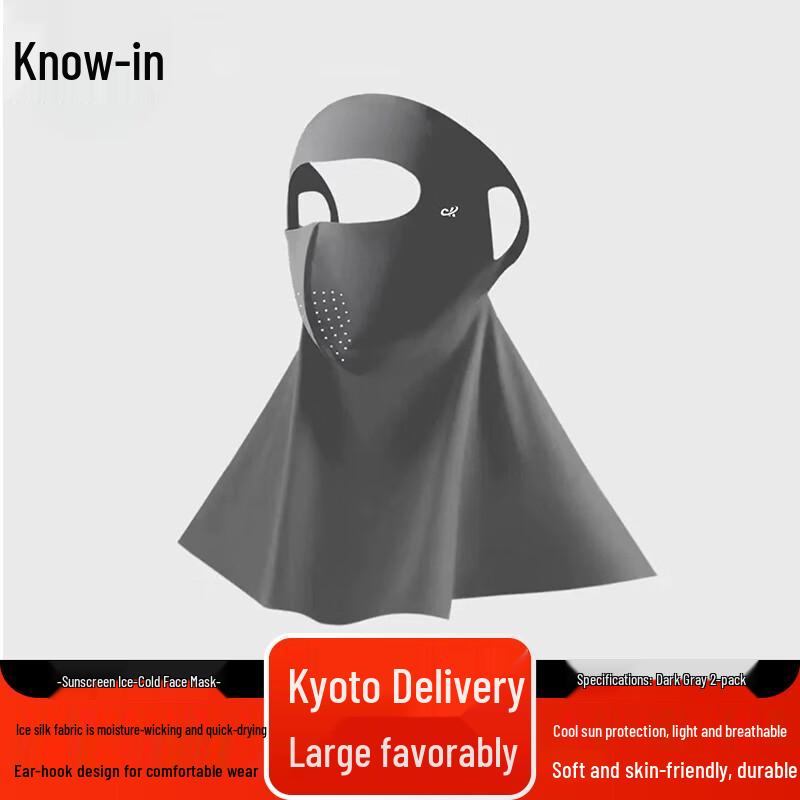 Ice Silk Sun Protection Full Face and Neck Mask