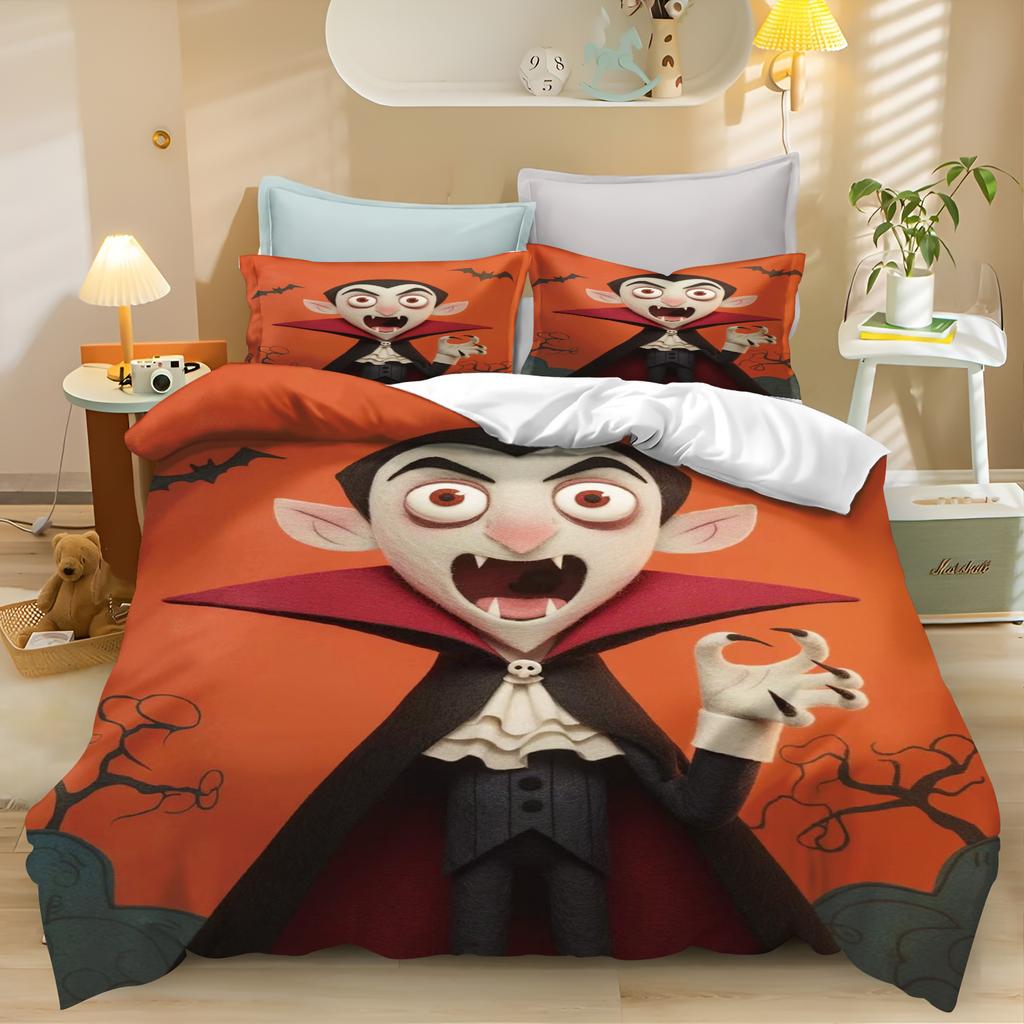 Hotel Transylvania Bettwäsche-Set mit Dracula-Motiv (2- oder 3-teilig) aus Polyester, Geschenk für Erwachsene