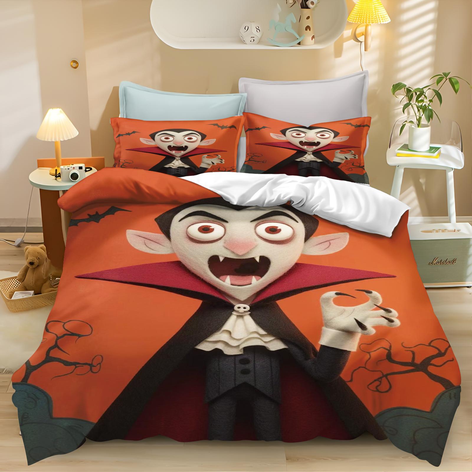 

Comforter Hotel Transylvania Dracula Cartoon Forest Polyester Adult Gift 2/3Pcs Bedding Set Comforter (quilt)-EU Single(135*200cm)3pcs