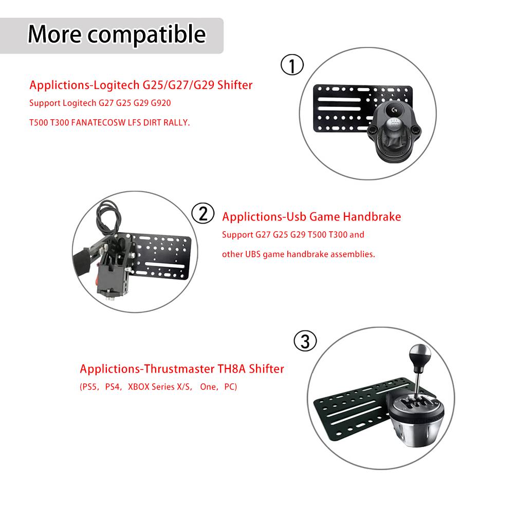 Universal PC USB Handbremse Halterung Platte Für Logitech G27 G25 G29 G920 T500 T300 Für Thrustmaster TH8A Schalthebel