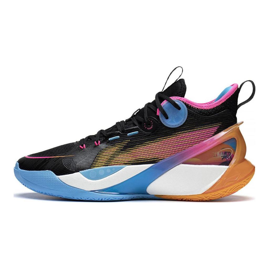 Li Ning SONIC 10 Ultra Mid top Abrasion Resistant Breathable Basketball Shoes Men's Black Blue Brown ABAS145-5