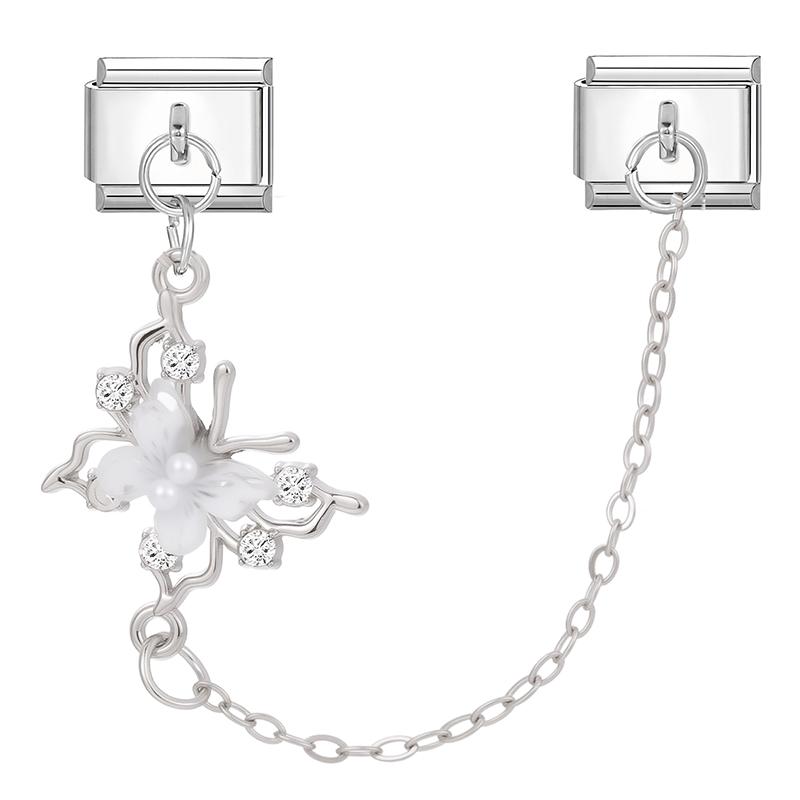 Simple Design Butterfly Star Heart Tassel Chain Pendant Italian Charm Links Fit 9MM Stainless Steel Bracelet DIY Making Jewelry