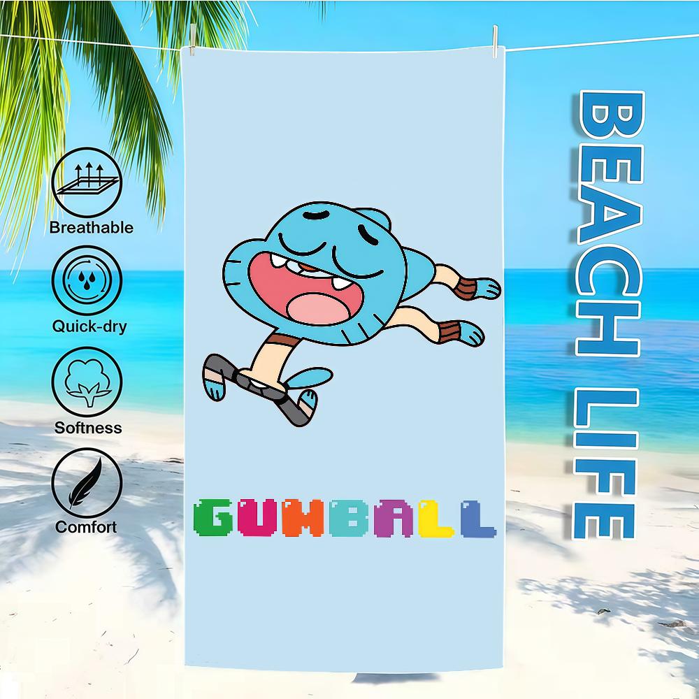 Das A-AmazingS W-WorldS Of G-GumballS Handtuch Bademantel Strand Schnelltrocknend Leicht Tragbar Camping Schwimmbad Reisen