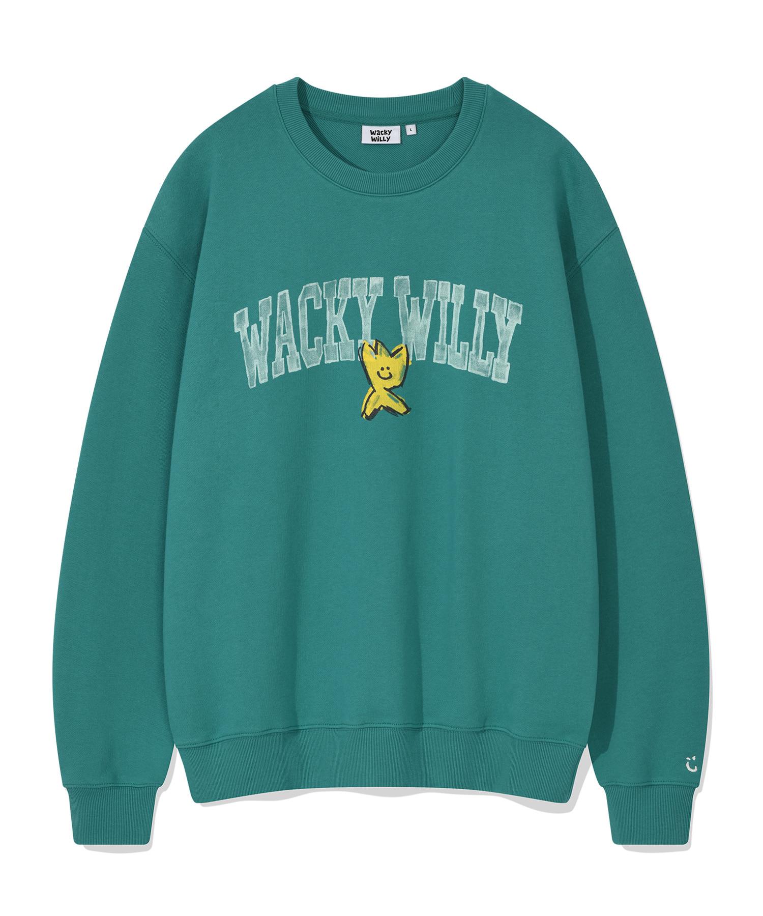 Свитшот с логотипом Wacky Willy Зеленый L