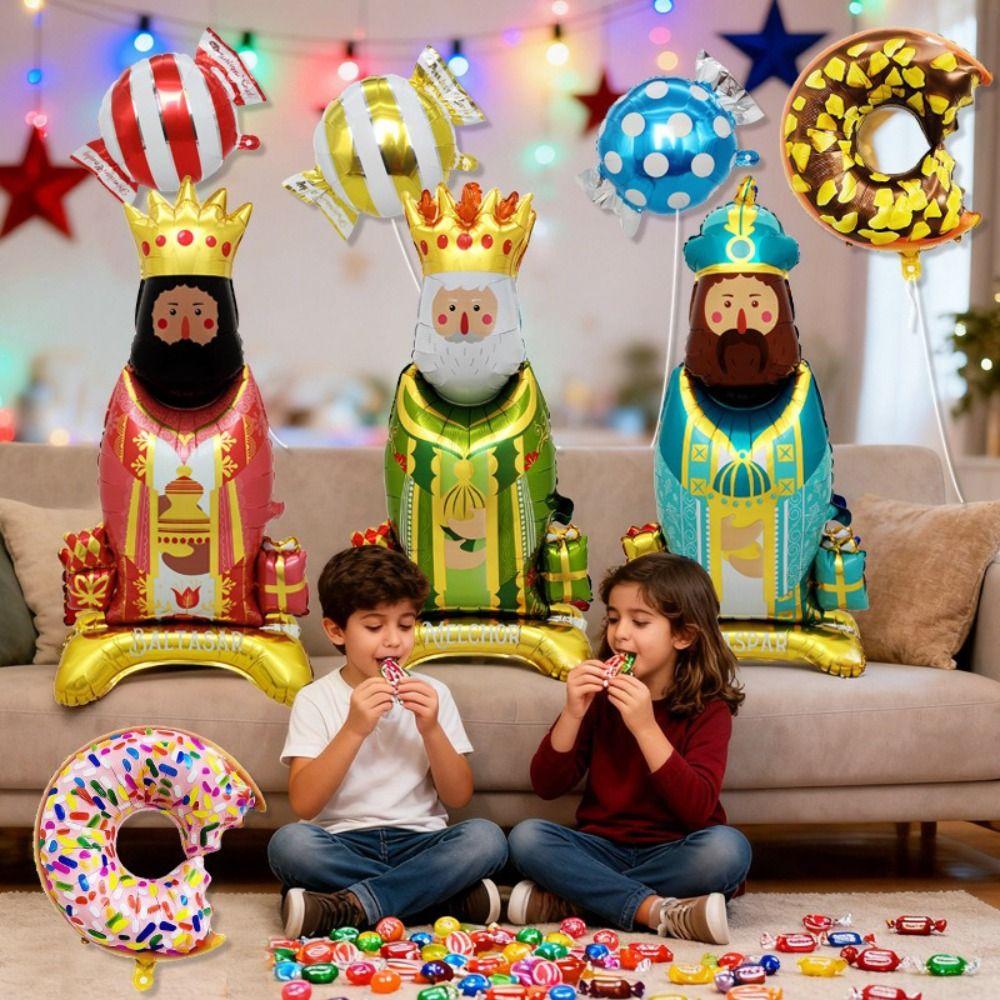 Foil Material Stand King Balloons Cartoon Design Stand Design Cartoon King Balloons Air Filled Foil Balloons Baby Shower