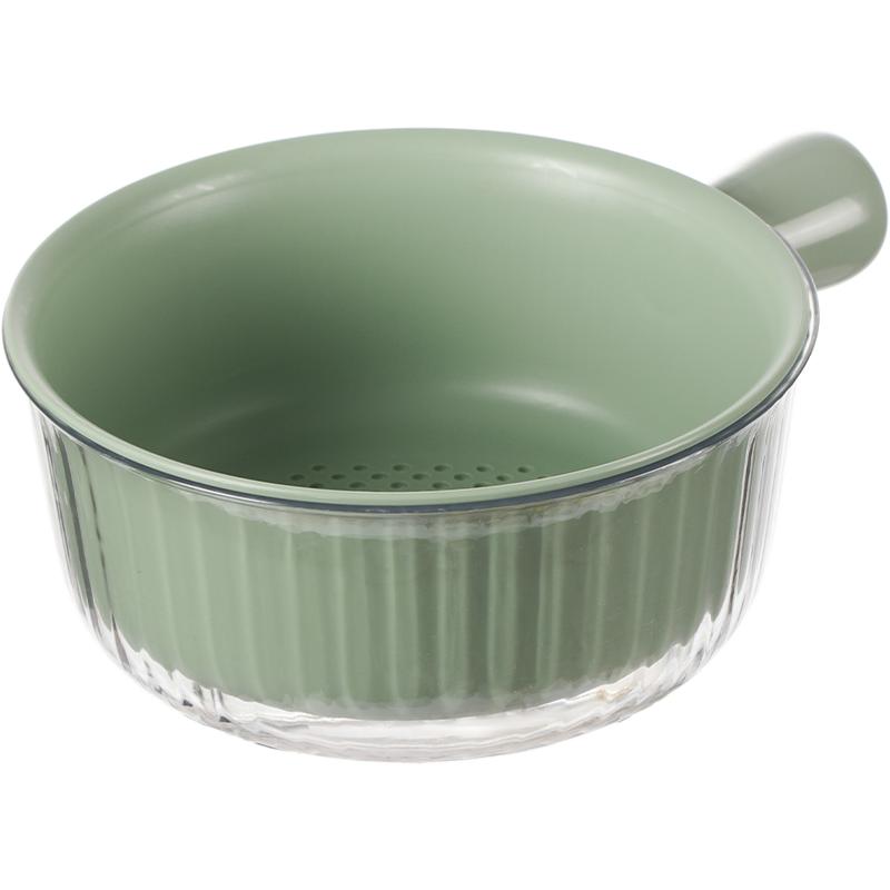 Double-Layer Fruit Washing And Draining Basket Mini Small Washing Basin for Vegetable Food Plastic Fruit Plate Water Ladle