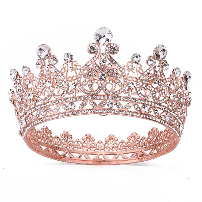 

Барочная Свадебная Корона Дворец Фэн-шуй Бриллиантовая Круглая Корона Королева Конкурс Красоты Подиум Свадебное Платье Тиара
