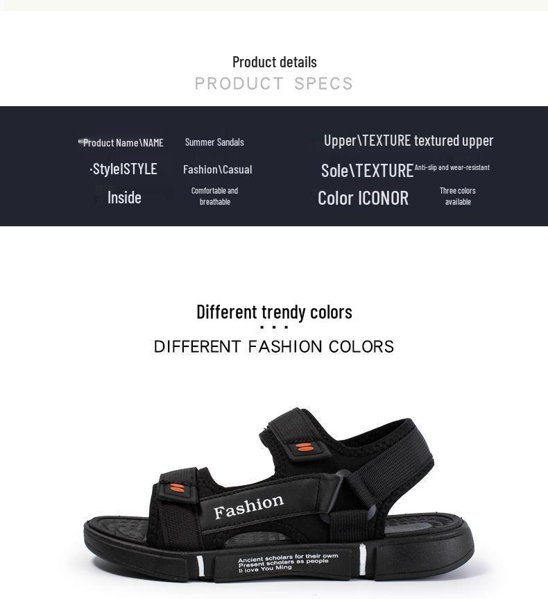 Men's Summer Sandals: Non-slip, Odor-resistant, Outdoor Sports & Driving Footwear for the Beach
