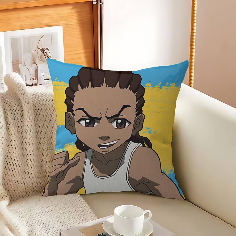 B-Boondocks Cartoon Pillowcase Toon Gift Cushion Cover Bedroom Home Sofa Chair Seat Decor Pillow Case