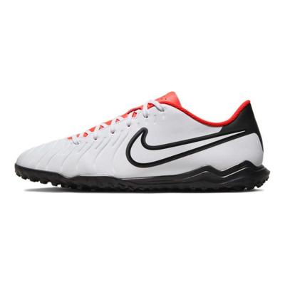 Tiempo Legend 10 Bout Rond Lacets Gazon Artificiel TF (Crampons en caoutchouc) Chaussures de Football Homme Chaussures de Football Blanc DV4345-100