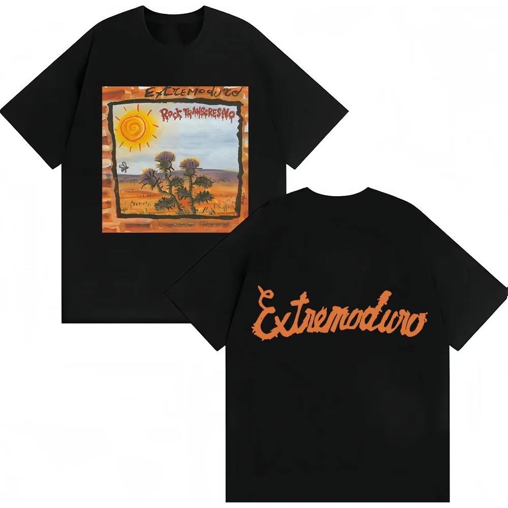 

Rock Band EXTREMODURO Rock Transgresivo Album T Shirts Mens Women Fashion Hip Hop Short Sleeve Loose Casual Male Cotton Tshirt 2XL
