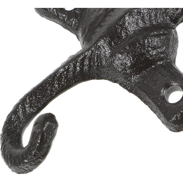 STOBAZA 2 Heavy Duty Coat Hook Cast Iron Cat Wall Hook,Decorative Hook Rustic Black Hooks,Single Key Hook Animal Wall Hanging Hook,Suitable for