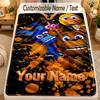 Flannel BlanketFive Nights At Freddy’s Custom Name Text Personalized Soft Warm Throw Blanket Home Decor Gift