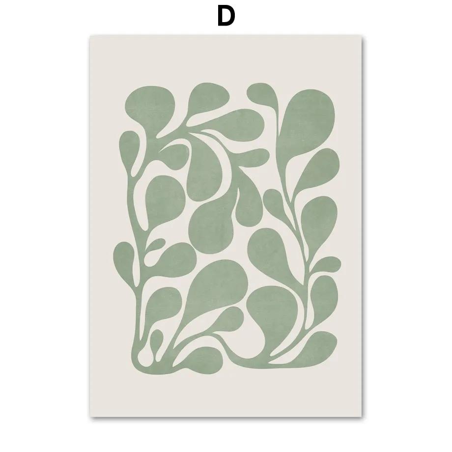 Nordic Abstract Boho Monstera Rainbow Leaf Sun Wall Art Posters and Prints Wall Pictures for Living Room Decor Canvas Painting