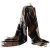 Japanese High end Pure Cashmere Plaid Scarf Shawl Dual Purpose Autumn and Winter Fashion Warm Neck Protection Couple Large Scarf