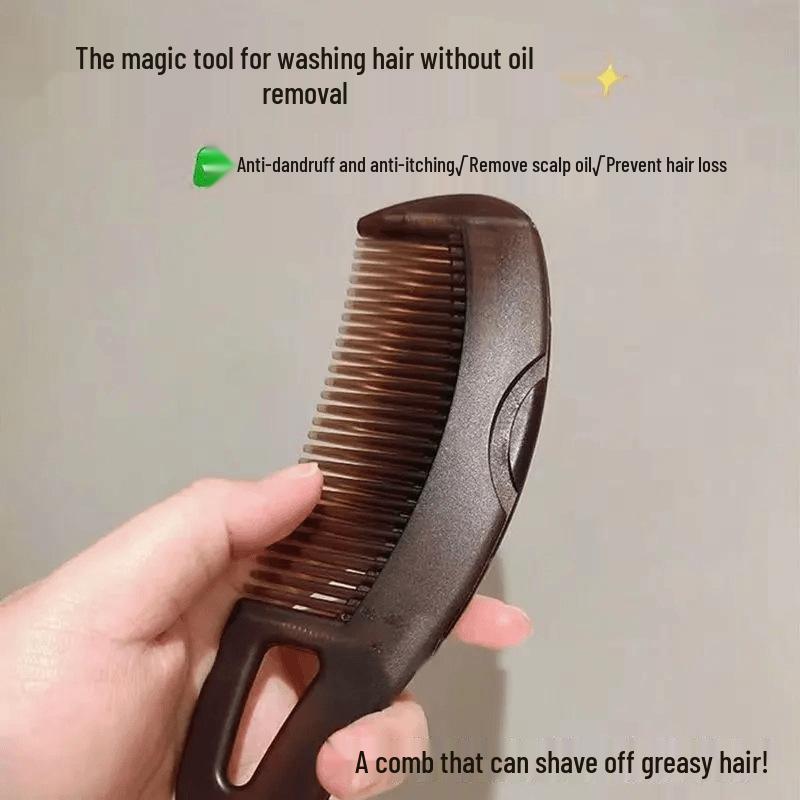 Portable Pressable Scalp Massage Comb for Oil Control & Dandruff Relief, No-Rinse Design