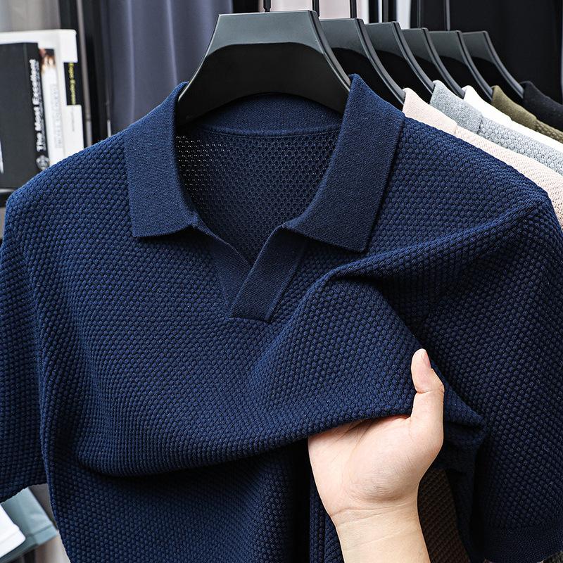 

Summer Men s Polo Shirt Short-sleeved Cotton T-shirt Men s Casual Clothes M