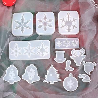 DIY-Bastelarbeiten Hängender Silikonanhänger Epoxidharzform Weihnachtsgeschenk Schneeflocken Harzformen