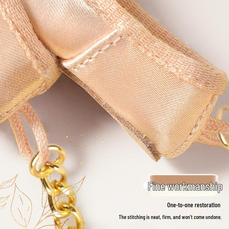 Ballett Spitzschuh Anhänger Schlüsselanhänger - 7,7 cm Satin Mini Schuhe