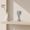 3D Printed Retro Angel Figurine, Michelangelo Style Classical Sculpture Statue, Faux Stone Texture Home Decor, Exquisite Winged Cherub Desktop