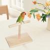 Bird Perch Stand Cockatiel Training Exercise Play Stand Tabletop Wooden Parrot Perch for Parakeets Budgies Conures Lovebirds