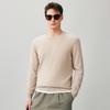 Men's Textured 100% Cashmere Crew Neck Sweater