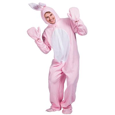 Adult Unisex Cute Pink Bunny Rabbit Animal Costume Easter Carnival Fancy Dress