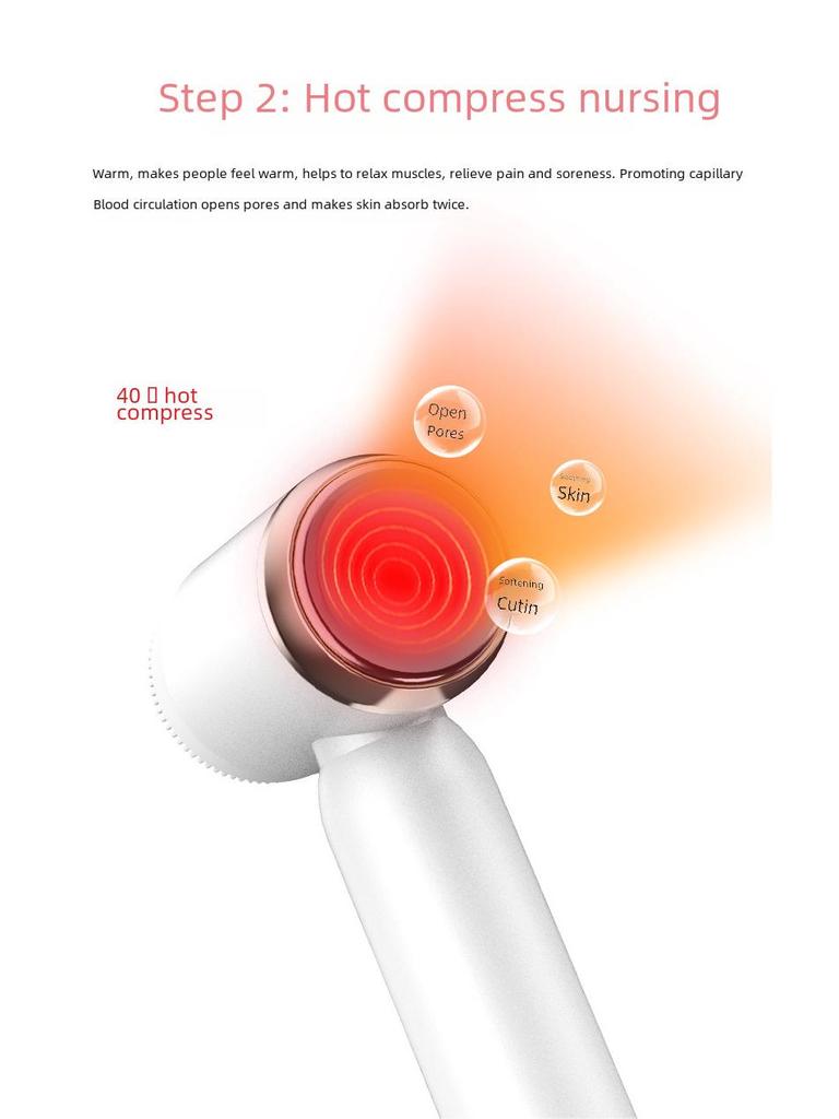 Silicone Electric Facial Cleansing Brush - Beauty Instrument Cleaner.