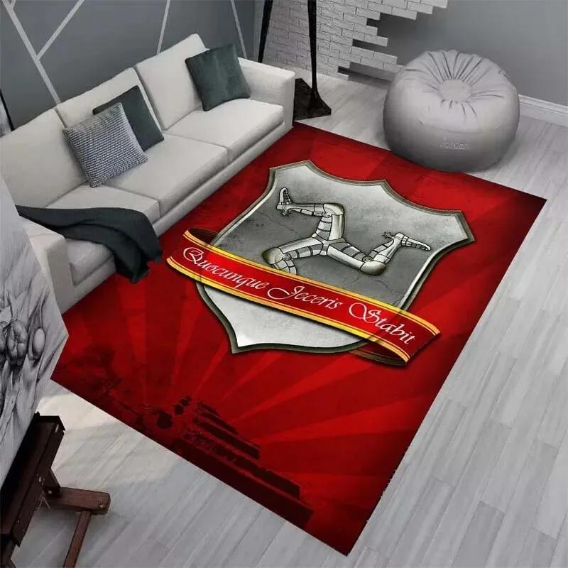 Isle of Man TT Teppiche und Läufer Motorradwettbewerb Teppich Wohnzimmer Schlafzimmer Dekoration Große Fläche Weicher Teppich Kinderzimmer Teppich