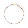 Retro Dopamine Colorful Freshwater Pearl & Natural Stone Crystal Necklace