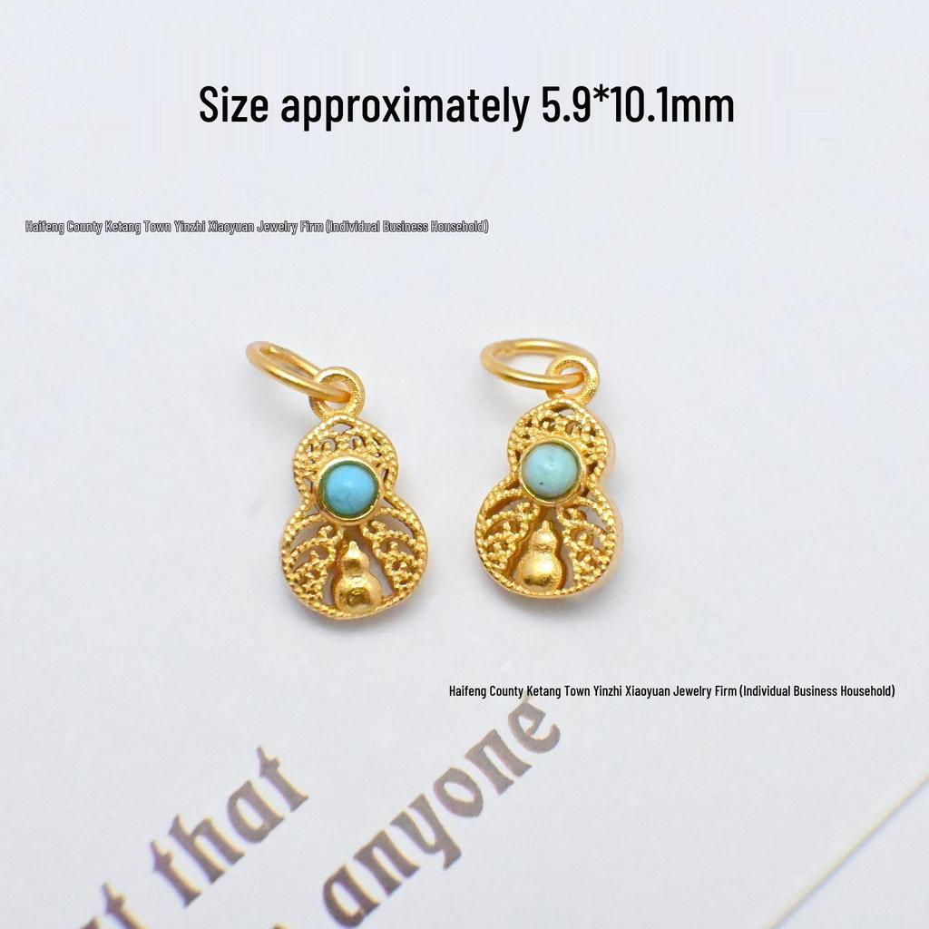 24K Gold-Plated S925 Sterling Silver Hexagram Spacer Beads & Feather Pendant for DIY Jewelry.