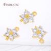Connectors For Jewerly 18K Gold Plated Brass Connectors For Bracelets Accessories DIY Jewelry Making Supplies,Earrings Findings