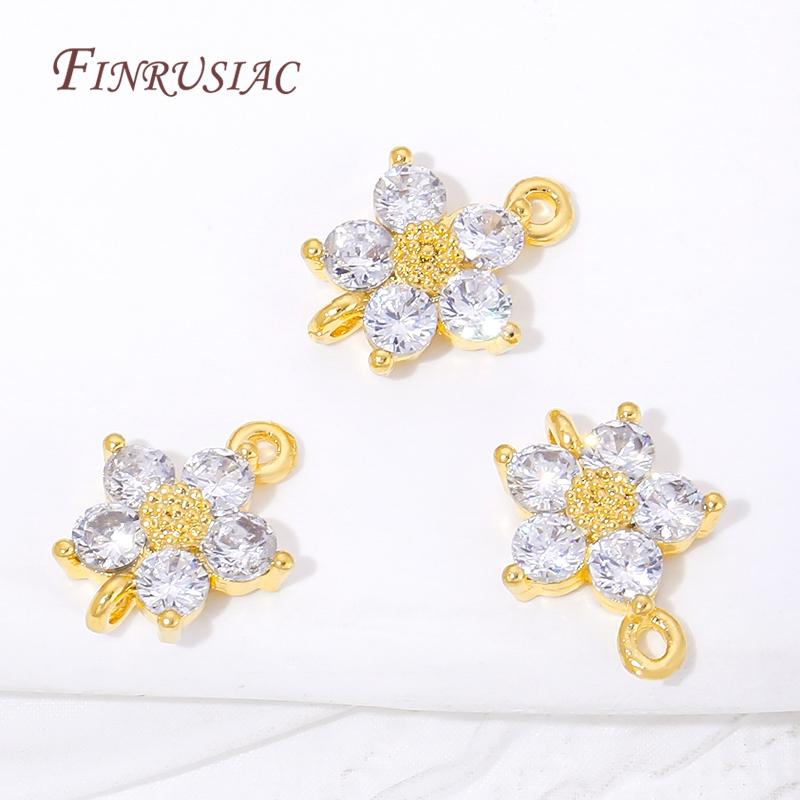 Connectors For Jewerly 18K Gold Plated Brass Connectors For Bracelets Accessories DIY Jewelry Making Supplies,Earrings Findings