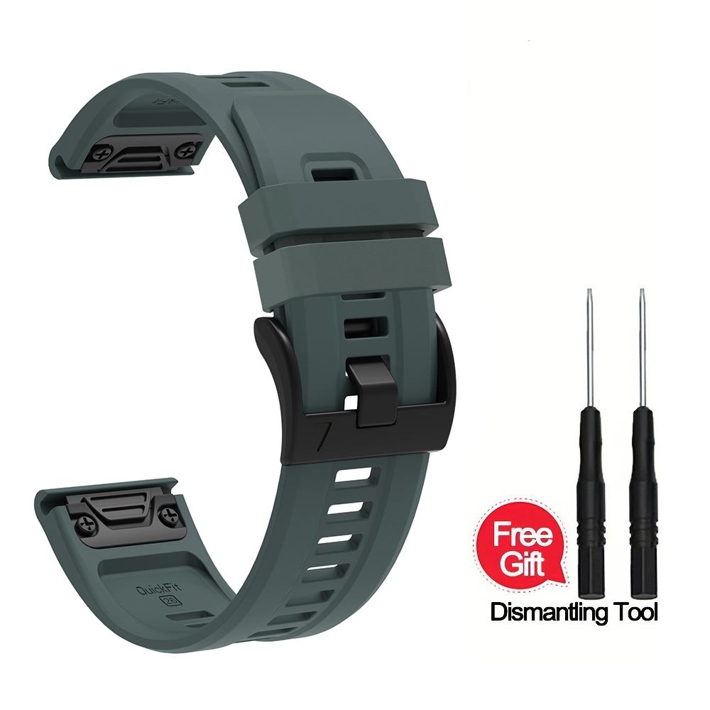 Silicone Watch Strap 26mm 22mm For QuickFit Garmin Band Fenix 8 7X 7 7S 6X 6 Pro 5 5X Epix 2 Forerunner 965 955 945 Instinct 2