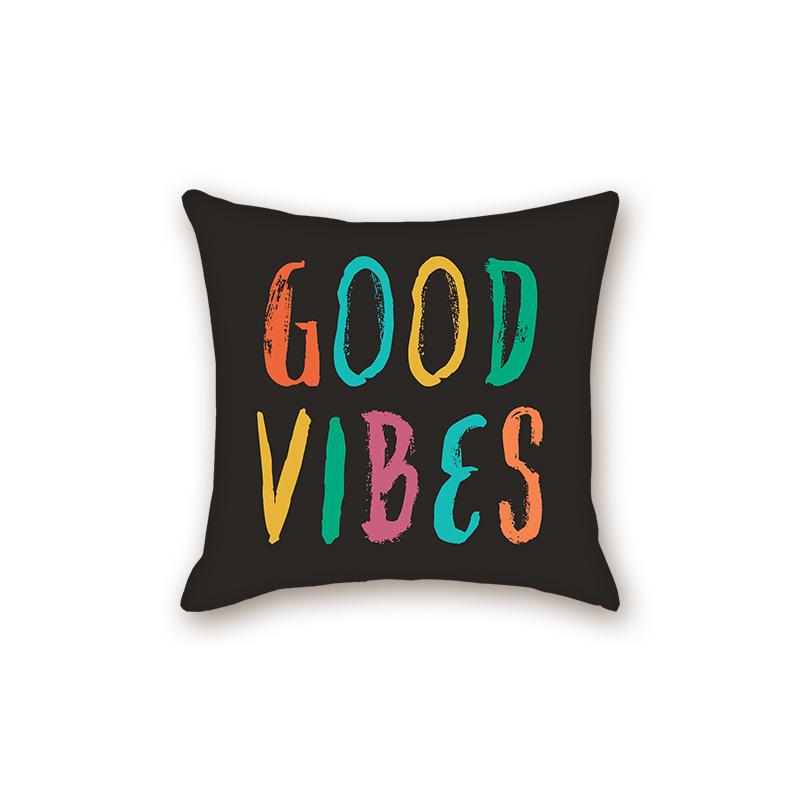 New Black Modern Simple Letter Series Sofa Cushion Pillow Cover Bedside Bedroom Backrest Pillow