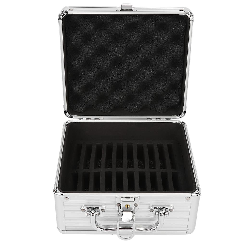 20 Bays 2.5in Hard Drive Storage Box with Safety Lock 2 Keys ABS Handle Shockproof Hard Drive Case for 2.5in Hard