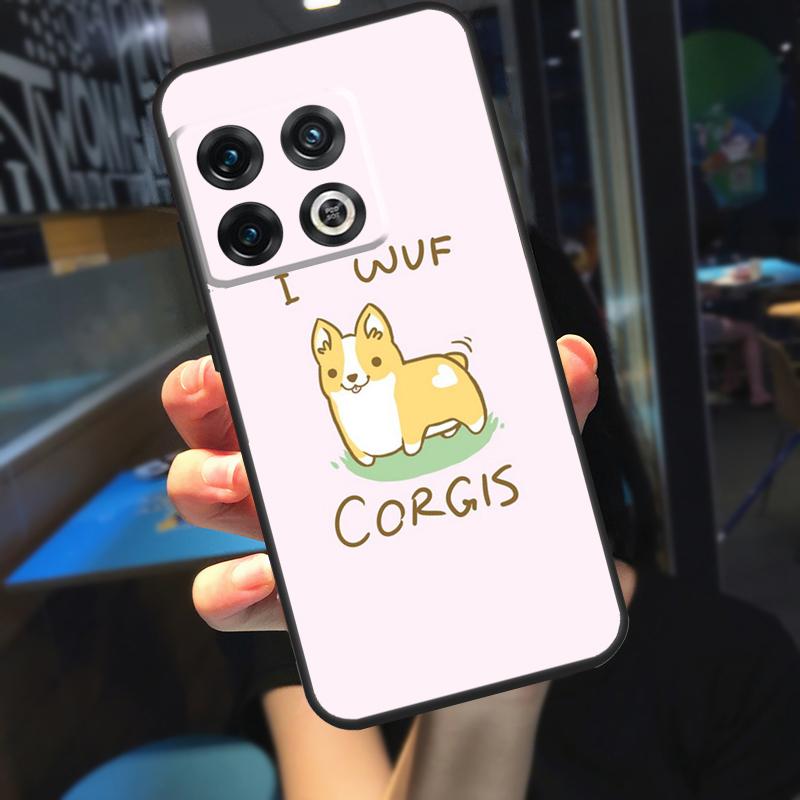 Corgi and Bubble Tea Funda For OnePlus 10T 8T 9RT 12 13 13R 11 9 10 Pro OnePlus Nord 4 CE 2 3 Lite N20 N30 Case