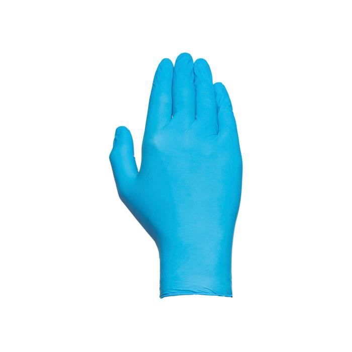 Gants Jetables - Juba - Nitrile Sans Poussière - Taille M - Couleur Bleu - Boîte de 100