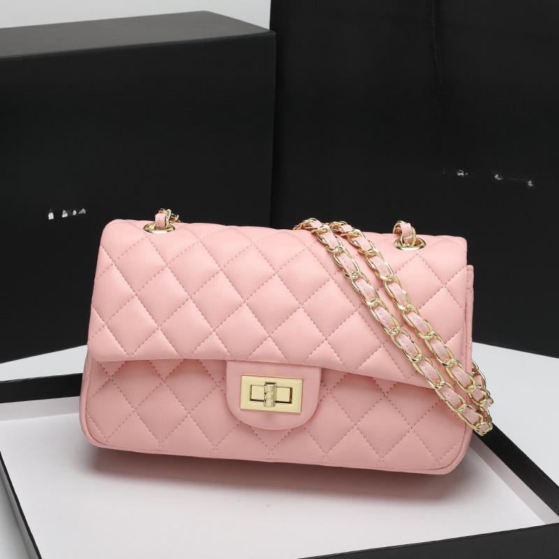 

Маленькая сумка-цепочка с бриллиантами в стиле аромата, женская сумка высокого класса, универсальная кожаная сумка через плечо розовый